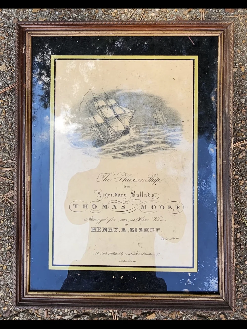 rare piece of antique 19th-century sheet music titled 